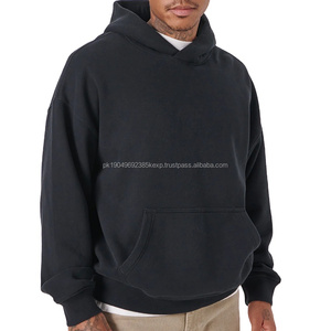 Sweat à capuche en molleton épais de haute qualité, logo personnalisé, épaules tombantes, col à capuche, style d'hiver - Product Image 4