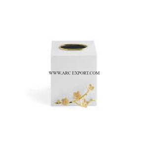 Dispensador de papel tisú moderno para Decoración de mesa, diseño atractivo, espejo, soporte de almacenamiento de tejido metálico pulido - Product Image 2