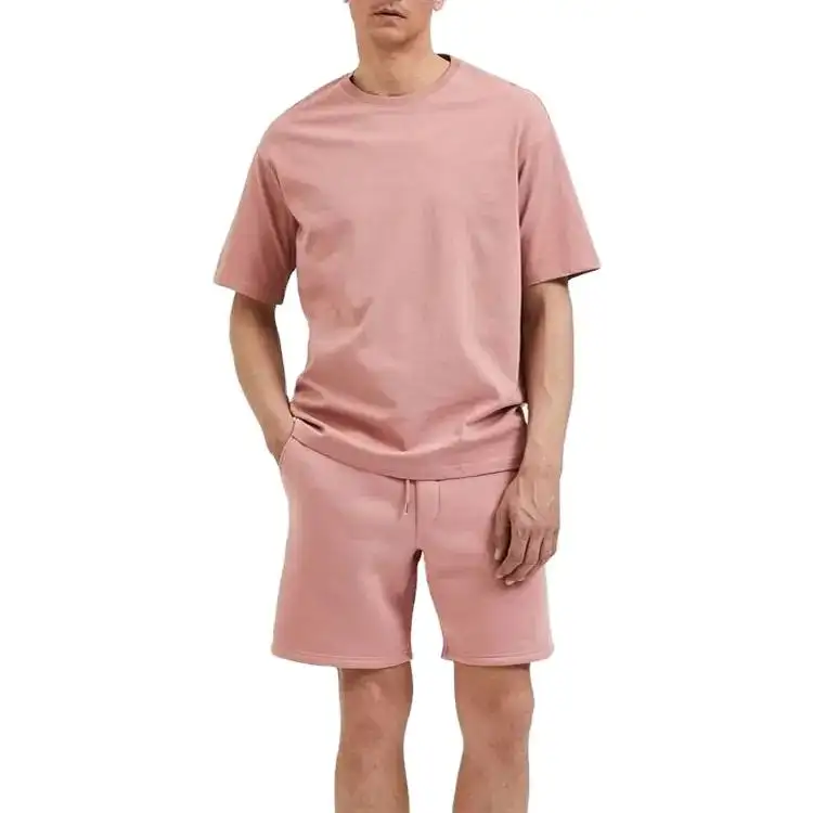 2023 Beste Leverancier 2023 Nieuwe Hoge Kwaliteit Mannen Mode Zomer Twee Stukken Sets T-Shirts + Shorts Zomerpak Oem Ondersteuning Custom Shirt