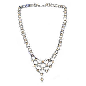 Collar de Plata con Piedras de Luna y Cuentas de Moda para Mujer - Product Image 2