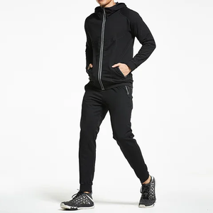 ชุดวอร์มไนลอนโพลีเอสเตอร์ ชุดกันลมสำหรับผู้ชาย แจ็คเก็ตกันน้ำ มีซิปและกระเป๋า สะท้อนแสง - Product Image 3