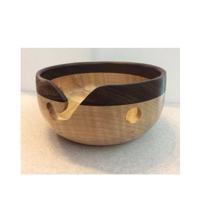 Rustic brown wooden yarn holder unique design large <b>knitting</b> organizer handcrafted natural finish Decoration & gifting yarn <b>bowl</b> - Product Image 3