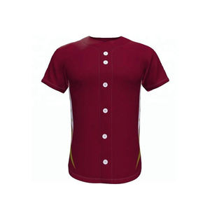 Camiseta de béisbol a rayas, lisa, 100 poliéster, sublimación, XXXL - Product Image 1