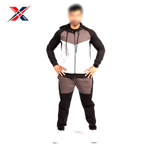 OEM 100% Coton Ensemble de survêtement unisexe Jogger Ensembles de survêtement écologiques Sweat-shirt à capuche Pantalon patchwork Impression numérique 2 en 1 Design respirant - Product Image 3