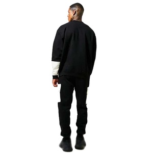 Chándal de chándal con logotipo personalizado, conjuntos de 2 piezas Unisex para hombre, pantalones Cargo de gran tamaño sólidos, chándal de diseñador, 100% algodón transpirable - Product Image 6