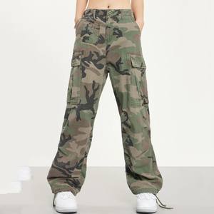 Pantalon Cargo Femme Taille Haute Jambe Droite 100% Coton Respirant et Coupe Ample Taille Réglable pour l'Hiver - Product Image 5