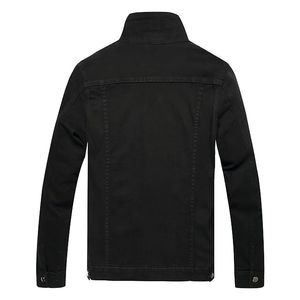 Veste en jean vintage personnalisée pour homme, effet délavé, patchwork, avec logo brodé, streetwear, vestes pour homme - Product Image 2