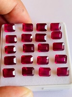 Rubis naturel du Mozambique, taille émeraude, pierre précieuse traitée thermiquement, qualité AAA, certifié IGI, 8x6mm, 71,65 carats, lustre unique, magnifique