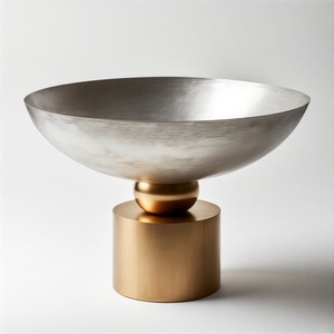 PalaceGleam Bol de table Regal Elan Bol artisanal gravé à la feuille d'or impériale pour un dîner luxueux et une présentation culinaire opulente - Product Image 1