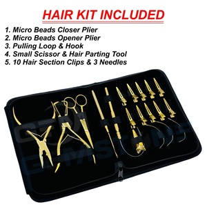 Kit Profesional de Herramientas para Extensiones de Cabello de Acero Inoxidable, Alicates Duraderos y Reutilizables para Abrir y Cerrar Microperlas, Herramienta para Separar Secciones - Product Image 2