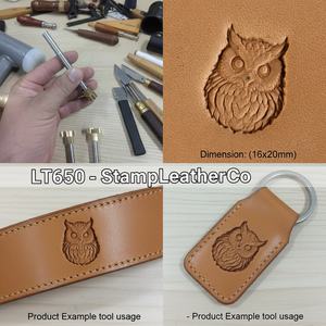 LT650 Búho 16x20mm (5/8 \ "X 11/14 \") Sello de cuero para manualidades - Product Image 1