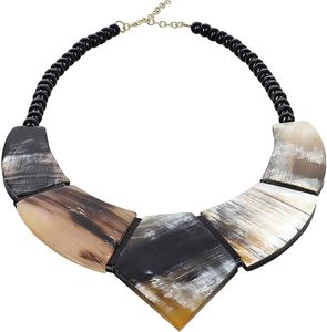 Collier en corne de buffle naturelle sans cou et de qualité supérieure avec un design unique Collier à la mode pour femmes par l'artisanat naturel royal - Product Image 3