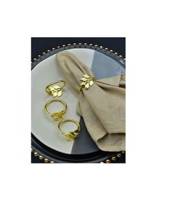 Anneaux de serviette en fer résistant à la rouille avec un look martelé classique pour une décoration de salle à manger raffinée et un style de cuisine de campagne. - Product Image 3