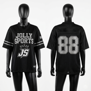 Women Football Dress Jersey 240 GSM Polyester <b>Mesh</b> Black Stripe Sleeve <b>Rhinestone</b> Print Custom Logo Custom Women Football Jersey - Product Image 1