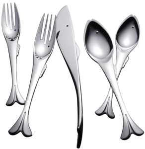 Ensemble de couverts en argenterie à forte demande avec poignée en métal Table à manger Couverts de service alimentaire-Comprend une cuillère fourchette Serveur à salade - Product Image 4