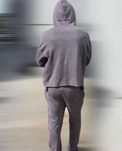 Sweat-shirts et pantalons pour hommes vintage de haute qualité 100% coton délavé à l'acide, brodés, imprimés thermiques d'automne - Product Image 6