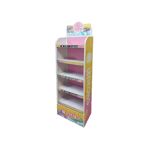 Soporte de exhibición de piso de cartón personalizado de alta gama para promoción de aperitivos y galletas en tiendas minoristas - Product Image 1