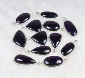 การตั้งค่ากรอบอัญมณีทรงหลังเบี้ยจี้สีม่วงสำหรับผู้ซื้อขายส่ง - Product Image 2