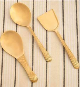 High Quality Brass Gold <b>Flatware</b> Set Unique Design Spoon Fork Knife Cutlery Top Selling for Party - Product Image 3