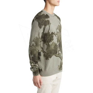 Suéter de punto de cuello redondo de manga larga para hombre de nuevo diseño tejido a mano lana de invierno transpirable - Product Image 5