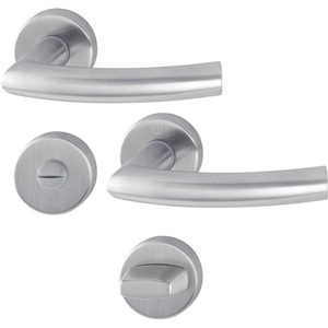 Juego de Rosetas de Acero Inoxidable para Puertas y Ventanas F69 Redondas SK/OL DIN Izquierda/Derecha D/D HOPPE - Product Image 1