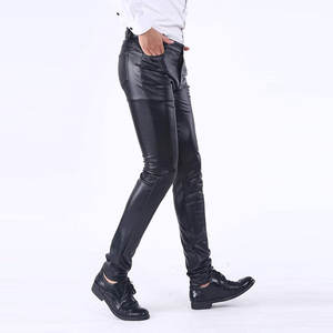 Pantalon décontracté pour homme en cuir véritable de haute qualité, léger, écologique, séchage rapide, couleur unie, best-seller streetwear, coupe droite - Product Image 2