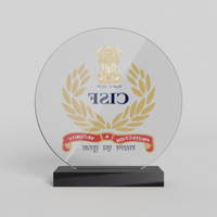 Trophée en acrylique poli durable Victory Shield CISF, gravure en typographie, récompenses d'entreprise, reconnaissance des employés, sports