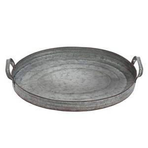 Plateau galvanisé le plus vendu plateau galvanisé à bande de cuivre de haute qualité avec poignées plateau galvanisé de forme ovale - Product Image 5