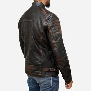 Chaqueta de Cuero para Hombre, Estilo Urbano, Cuero Vacuno Genuino, Ropa de Cuero, Marca Personalizada, Proveedor Mayorista OEM - Product Image 3