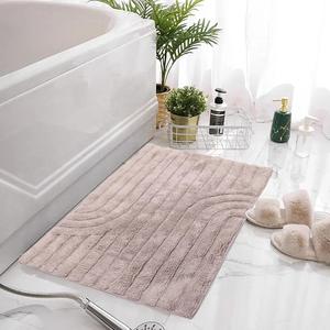 Tapis de bain modernes en microfibre à séchage rapide 38x56cm 40x60cm 51x76cm Tailles Coton solide Fabriqué à la machine avec la technique des salles de bain indiennes - Product Image 1