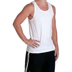 Precio al por mayor diseño personalizado gimnasio chaleco camisetas bordado impreso hombres de talla grande camisetas sin mangas 200g algodón transpirable sin mangas - Product Image 4