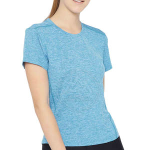 2024 nouveau T-Shirt en coton pour femmes à col rond Logo personnalisé teint uni Style décontracté avant Logo Placement vente en ligne - Product Image 1