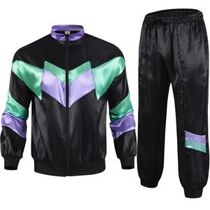 2025 nuevo chándal de moda Jogging Wear estilo Retro traje de fiesta Live Cosplay chaqueta y pantalones cortavientos chándal de nailon - Product Image 2