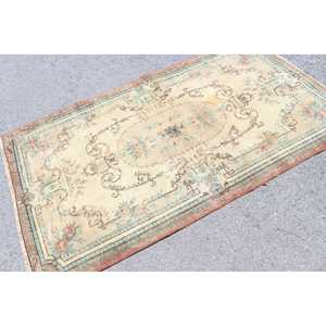 Tapis turc vintage, tapis de 3,9 x 6,9 pieds, tapis patchwork brun - Product Image 2