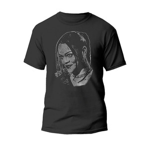 OEM T-shirt surdimensionné 100% coton de haute qualité pour hommes, décontracté, à manches courtes et imprimé de strass - Product Image 3