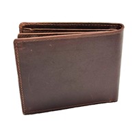 Dompet kulit pendek kualitas Premium pria tipe penutupan terbuka dengan lapisan poliester