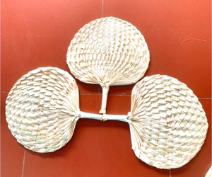 ECO FRIENDLY <b>Hand</b> <b>Fan</b> Wedding Custom Heart Palm Leaf Bamboo Straw Seagrass Grass <b>Hand</b> <b>Held</b> <b>Fan</b> Small <b>Fans</b> Vietnam Products - Product Image 6