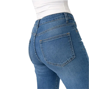 Jeans de Mezclilla Clásicos para Mujer, Cintura Alta, Corte Recto, Lavables, Estampado Digital Sólido, Vintage, Elegantes, para Invierno y Otoño - Product Image 5