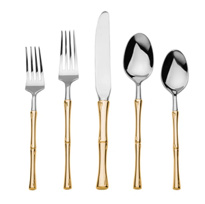 Vaisselle de qualité alimentaire ensemble de couverts pour fêtes d'événements de mariage ensemble de couverts en métal argenté couteau à dîner cuillère fourchette décor de restaurant à la maison - Product Image 5