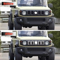 LUMA ABS Chrome Carbon Fiber Front Grill Insert Trim pour 2018 + Suzuki Jimny Sierra JB64 JB74 Plastic Decoration Accessories