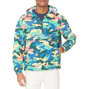 Chaqueta cortavientos impermeable de poliéster 100% ligera más vendida, chaqueta bomber con capucha para hombre con cuello levantado, temporada de invierno lluviosa - Product Image 1