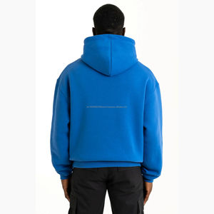 Ensemble de sweat-shirt à capuche pour homme, de haute qualité, lourd, personnalisé, court, broderie usée, streetwear pour l'hiver - Product Image 2