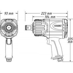 Clé à chocs pneumatique double turbo Hazet 1'' - Product Image 2