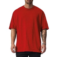 T-shirt unisexe de luxe surdimensionné 100 % coton, tricoté uni, 180 grammes, écologique, respirant, imprimé sérigraphié personnalisé