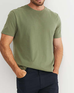 Nueva llegada de lujo de los hombres de cuello redondo Camiseta 100% de alta calidad de algodón Casual de gran tamaño de diseño personalizable Logo bordado 240 gramos - Product Image 5