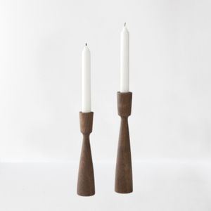 ROSHAN HANDICRAFTS Bougeoir en bois conique fait main de luxe Modèle RH-M026 pour la décoration de la maison - Noël Saint-Valentin - Product Image 2