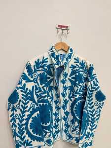 White <b>Jacket</b> Suzani <b>Jacket</b> Embroidered <b>Jacket</b> For Women <b>Hippie</b> <b>Jacket</b> Velvet <b>Jacket</b> Indian Wholesaler Of Winter <b>Jacket</b> - Product Image 4