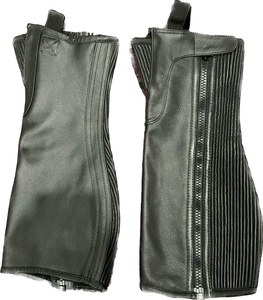 Demi-guêtres d'équitation pour hommes en cuir 100% anglais de haute qualité, personnalisables, avec fermeture éclair robuste, différentes tailles - Product Image 1