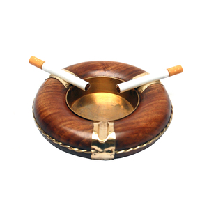 <b>Vintage</b> Design Round Shape 3 Side <b>Ashtray</b> Premium Design Ash Tray for Home Decoration Wooden <b>Ashtray</b> - Product Image 6
