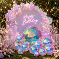 Ballon miroir gonflable géant irisé en PVC, réfléchissant, imperméable, résistant au vent, 10-12 pieds, décoration de fête, boule de Noël